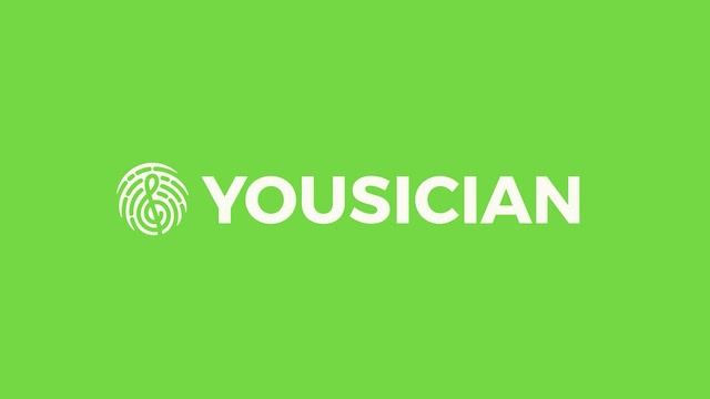 Yousician logo on green background