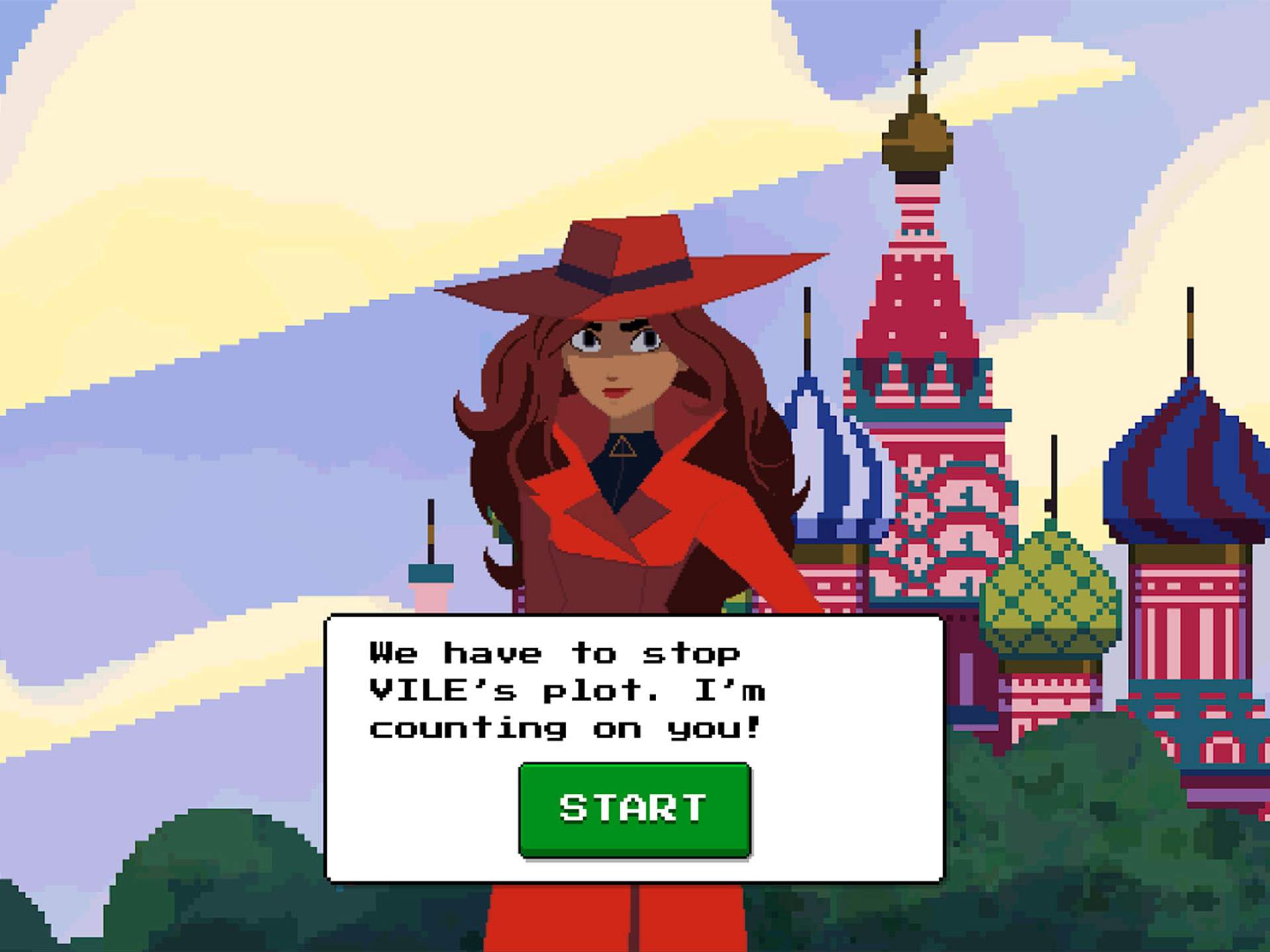 In-game screenshot of Carmen Sandiego.