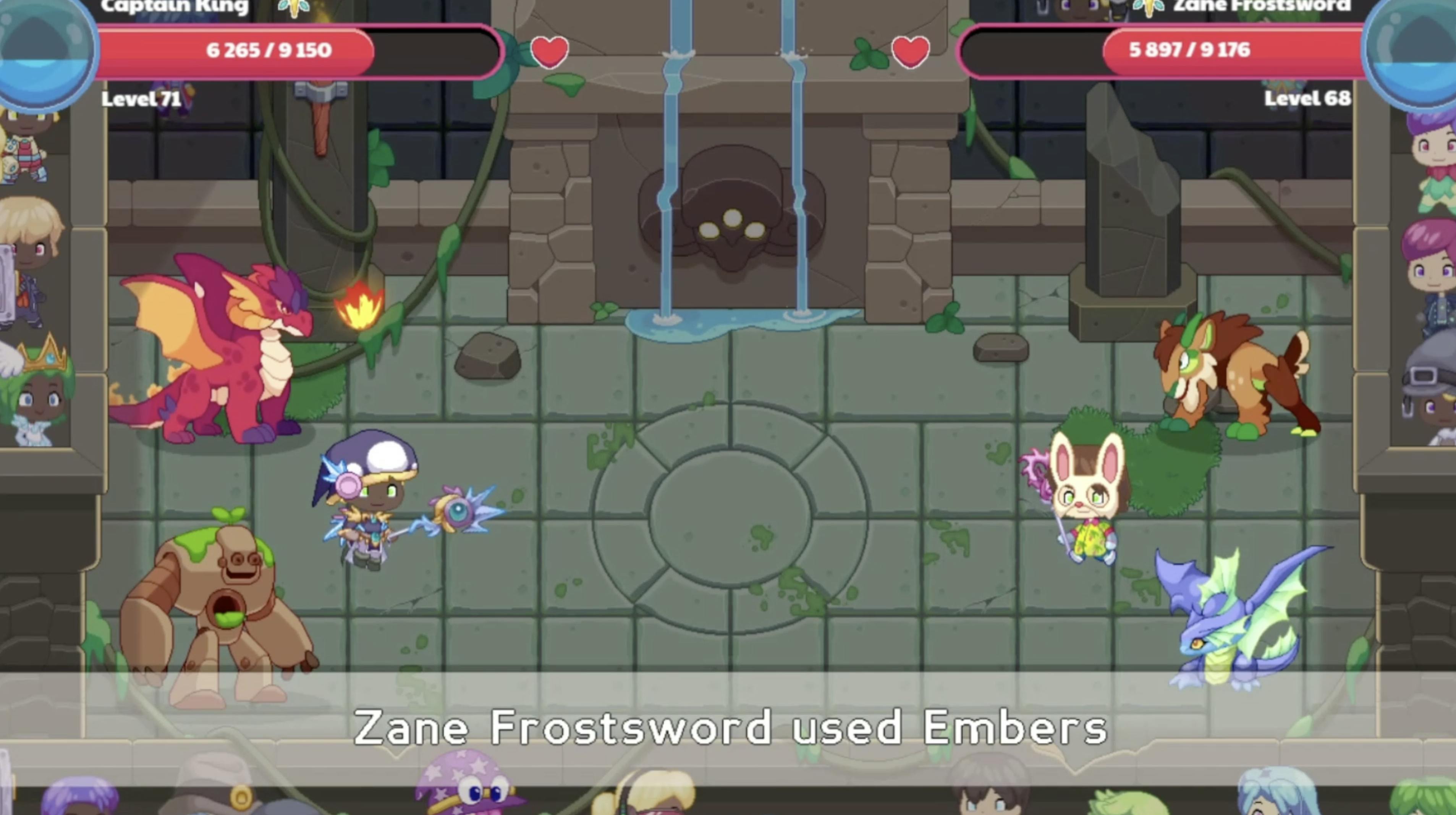 Screenshot of Prodigy Math Game arena battle.