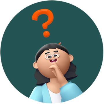 illustration of character with question mark