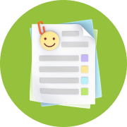 assignment with happy face