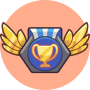 Trophy icon with wings