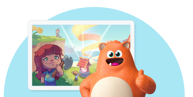 Ed prodigy mascot and tablet