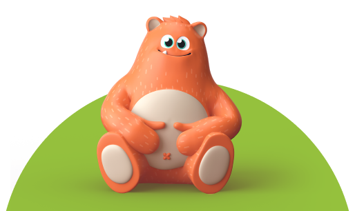 Ed Prodigy mascot sitting