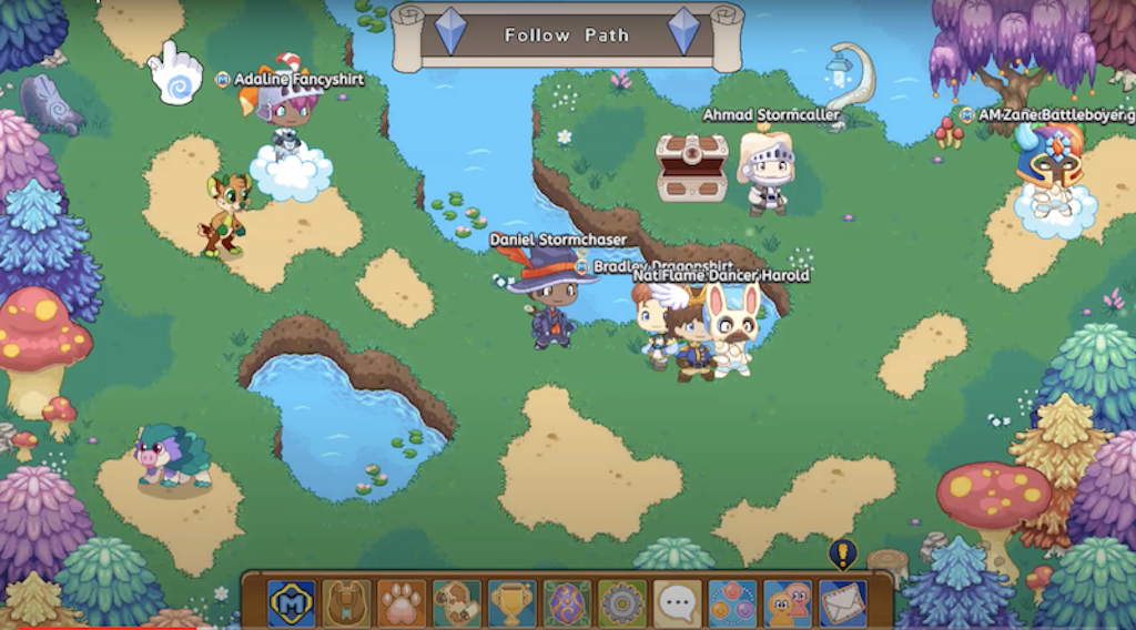 In-game footage inside a multiplayer Prodigy world