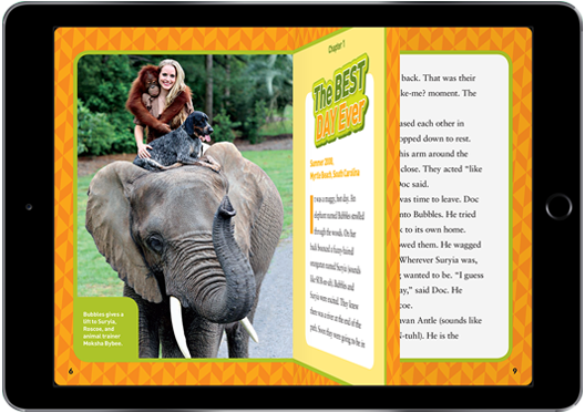 iPad showing the Epic Books app