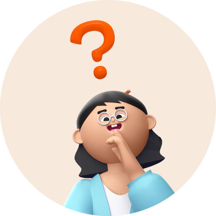 teacher with question mark